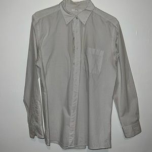 Uniqlo White with Black dots button down shirt